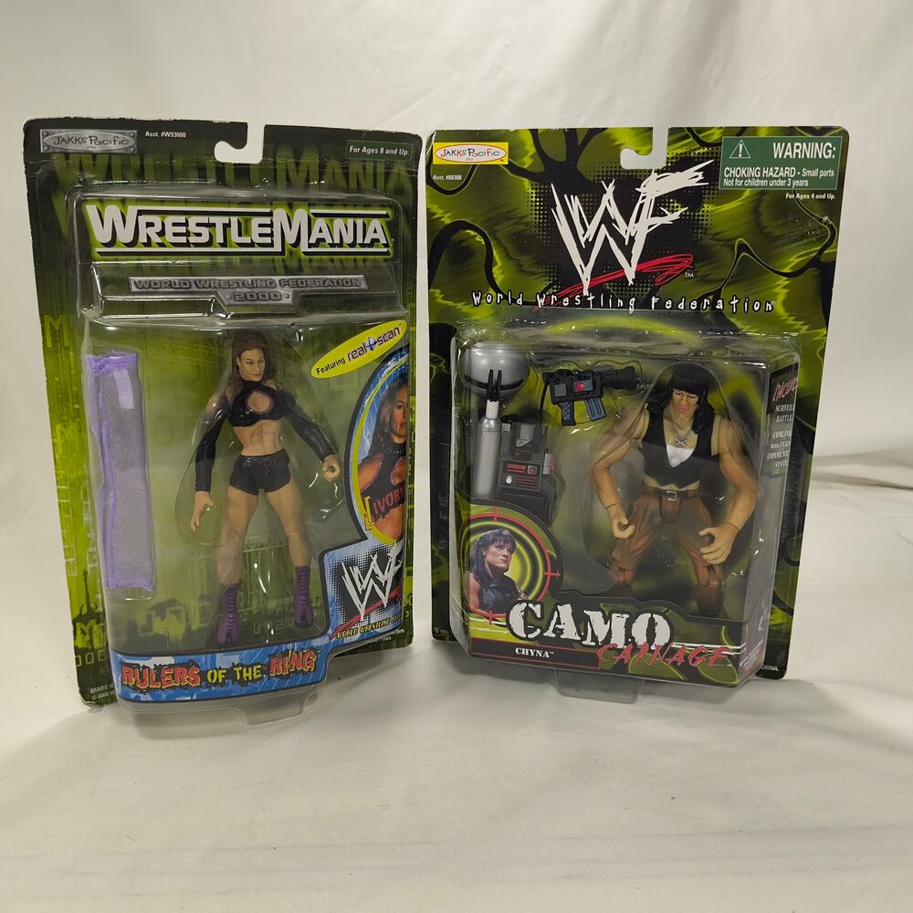 WWF Chyna Ivory Wrestling Action Figures New in Packaging